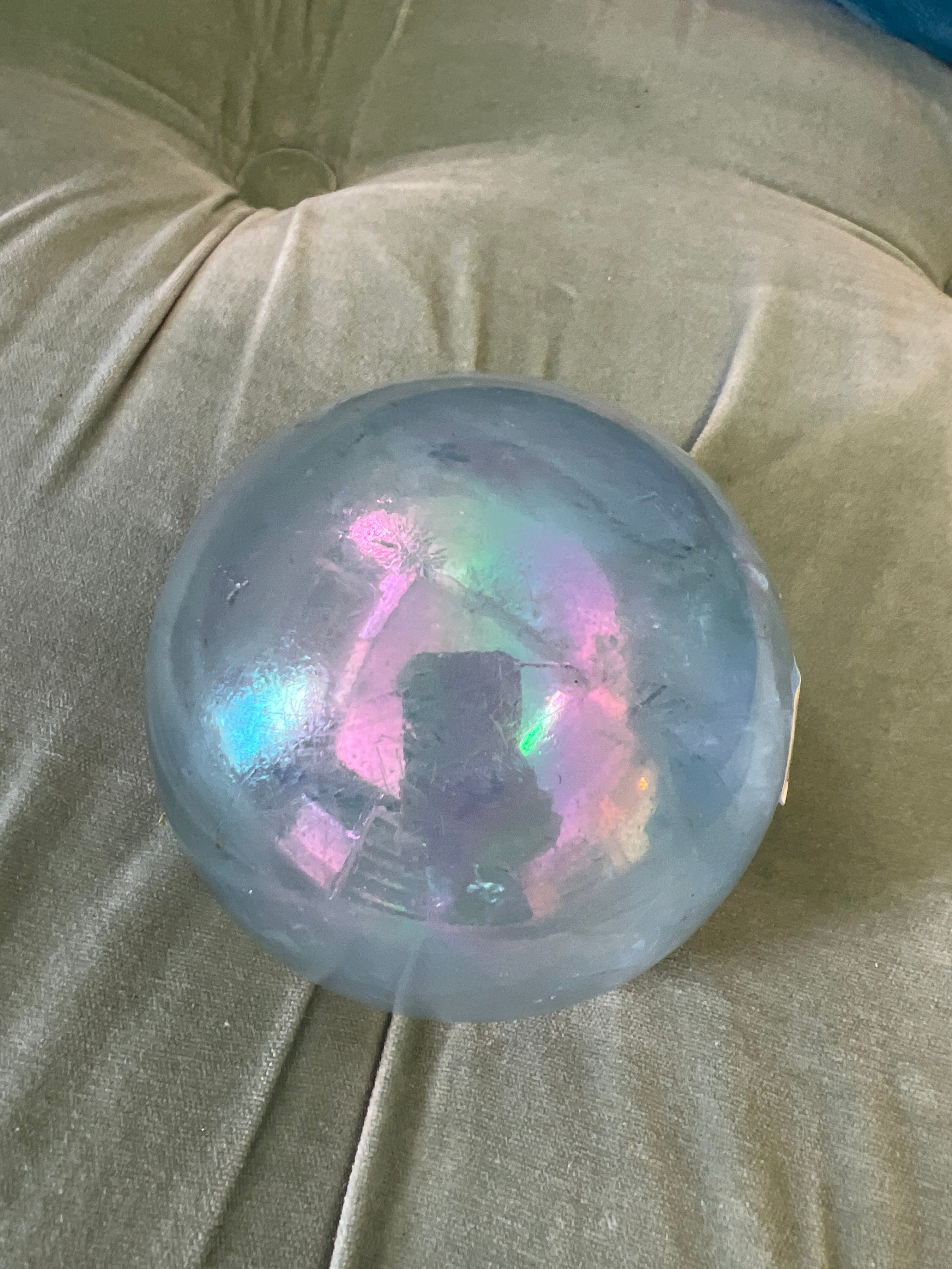 Blue Aura Quartz   Sphere