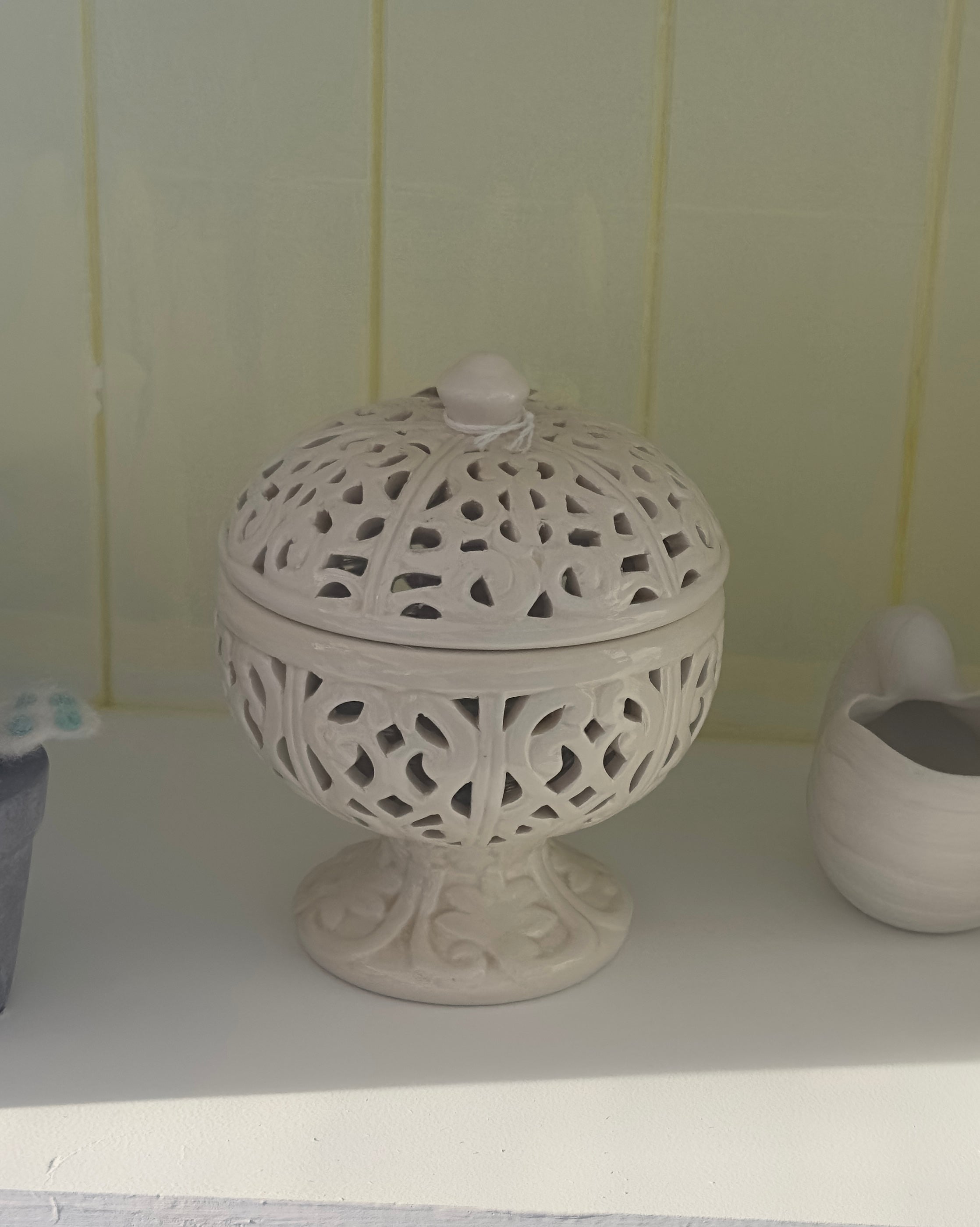 Ceramic Filagree Incense Burner