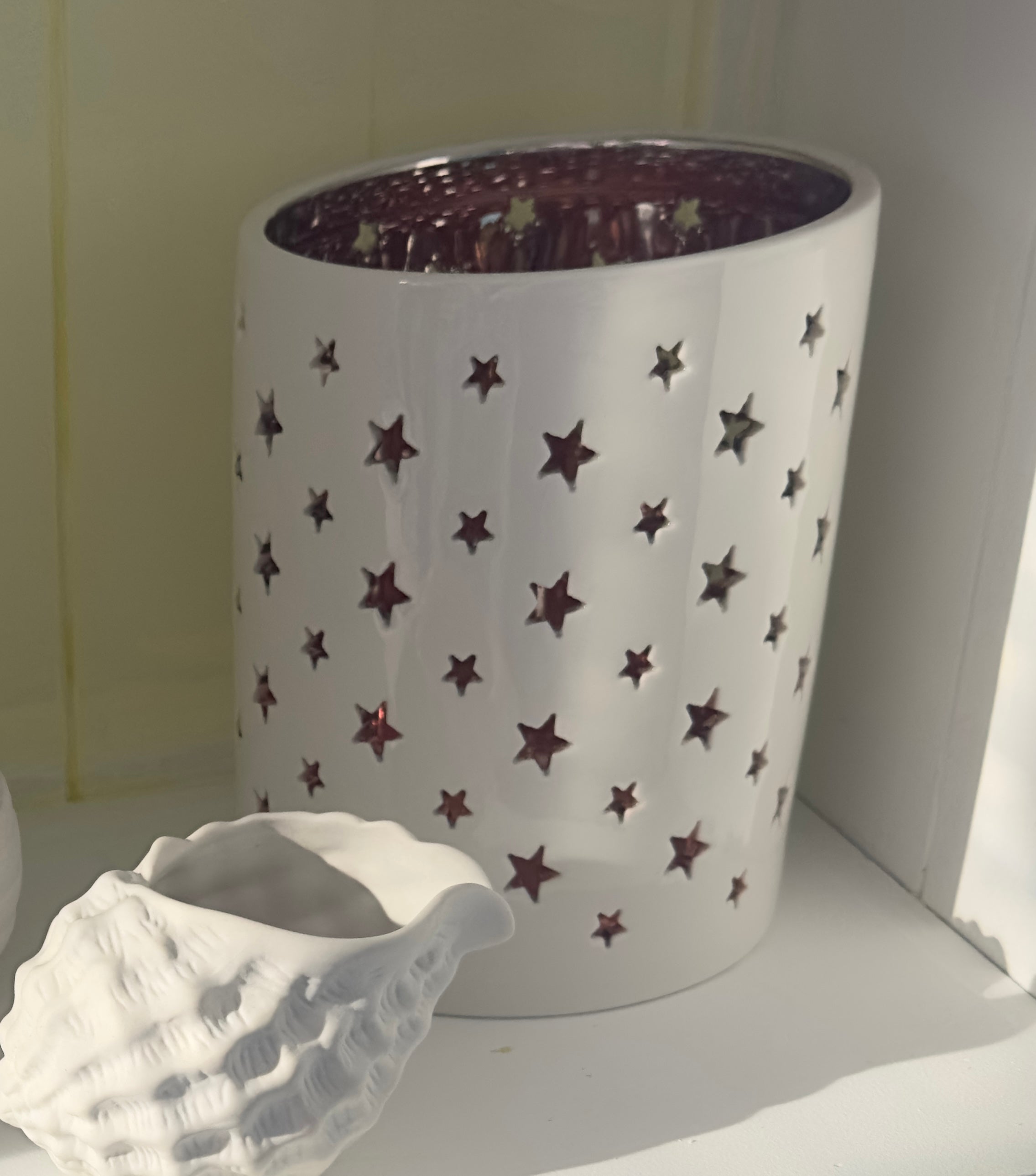 Star Cutout -Rose Gold Candle Holder