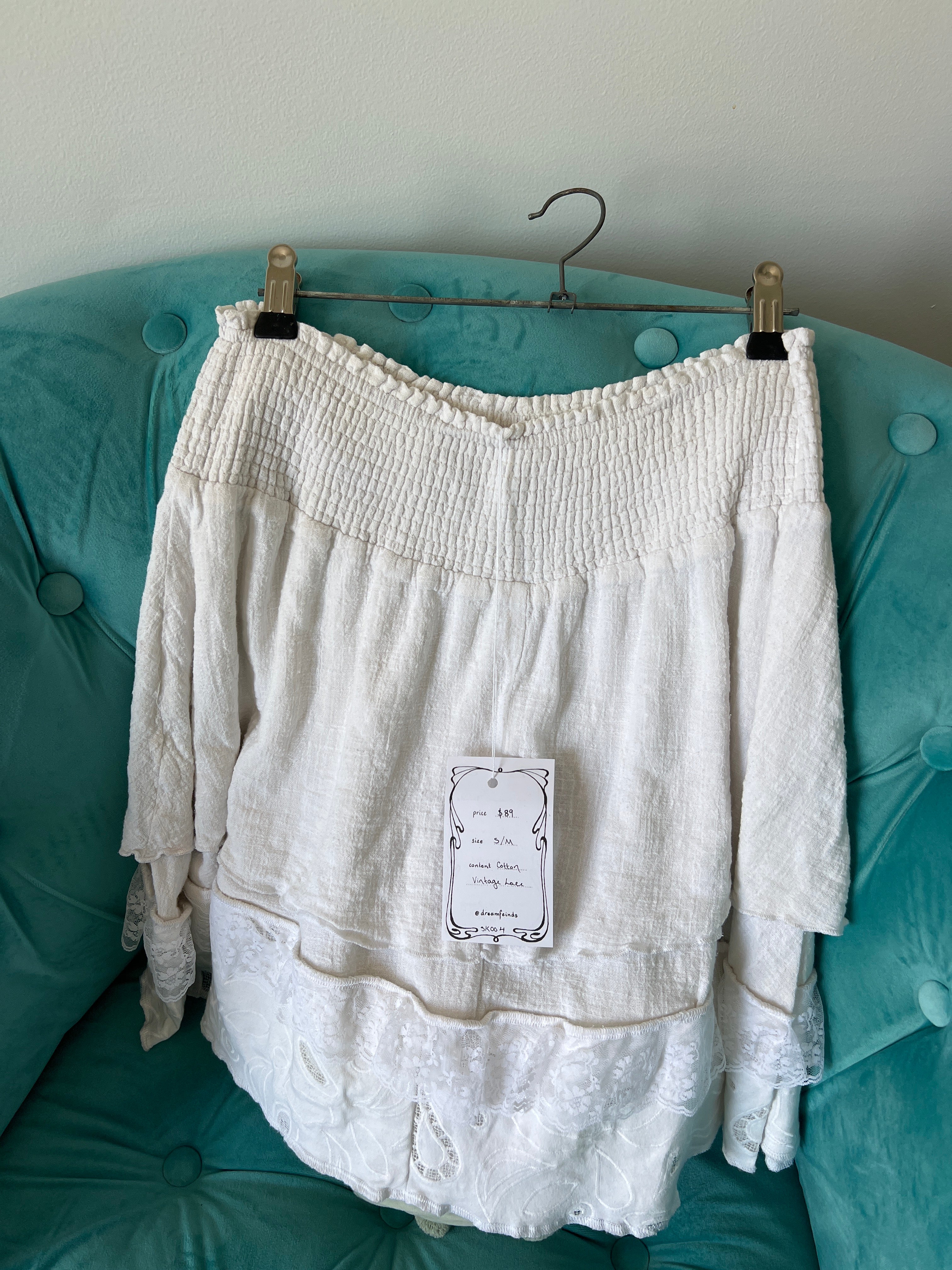 Cotton Vintage Lace Mini Skirt