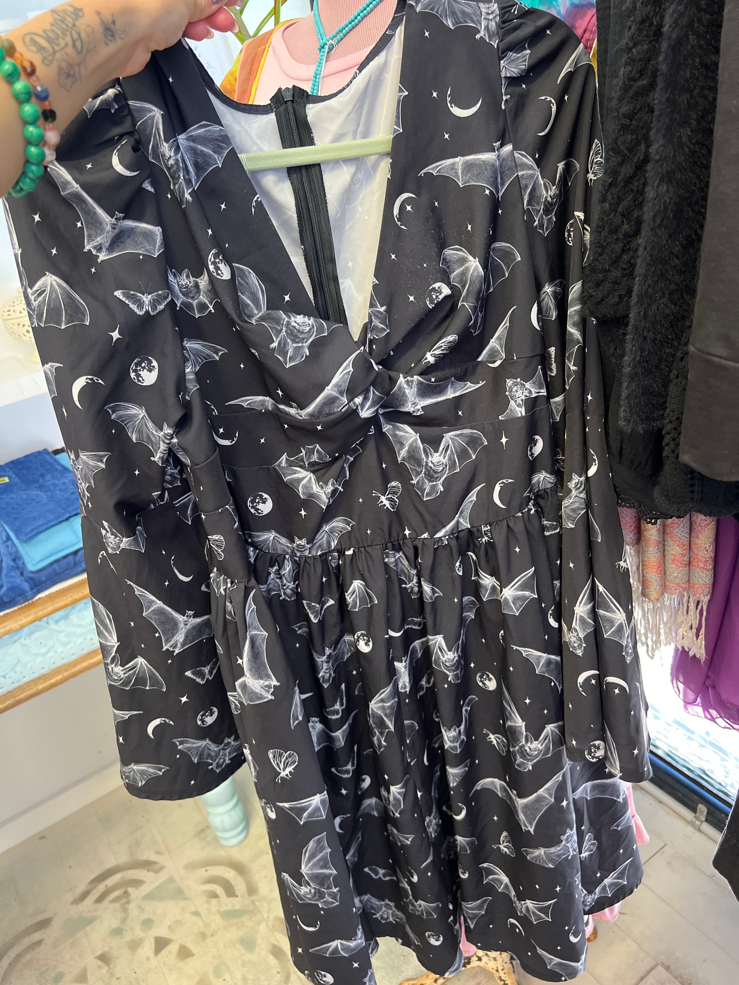 Black Bat Moth Dress