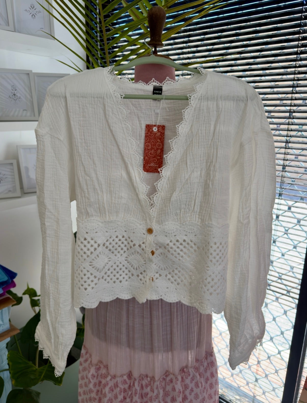 Boho Cream Crop Top