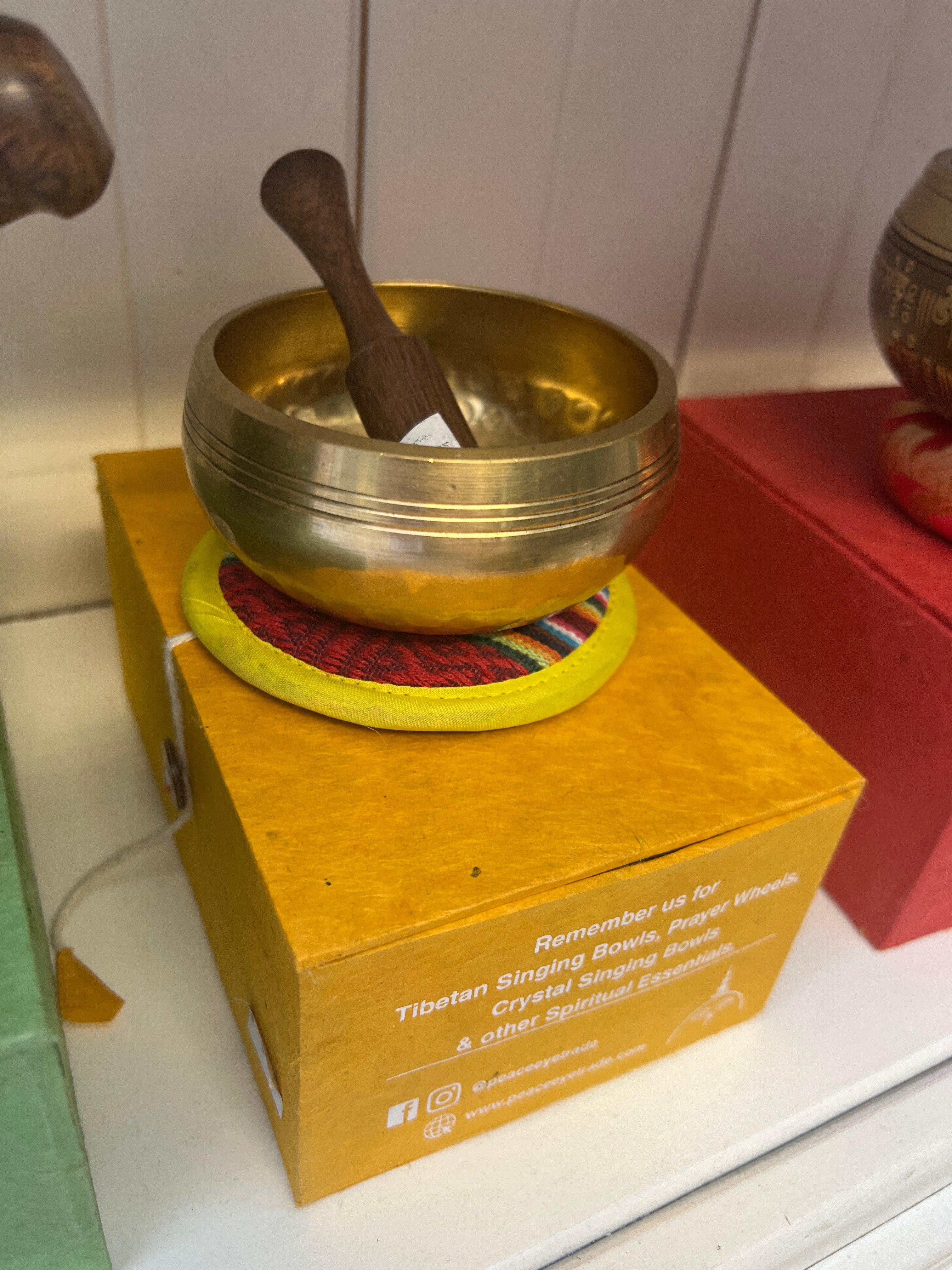 Orange Tibetan singing Bowl