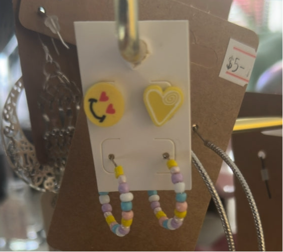EARRINGS - candy hoop & stud set