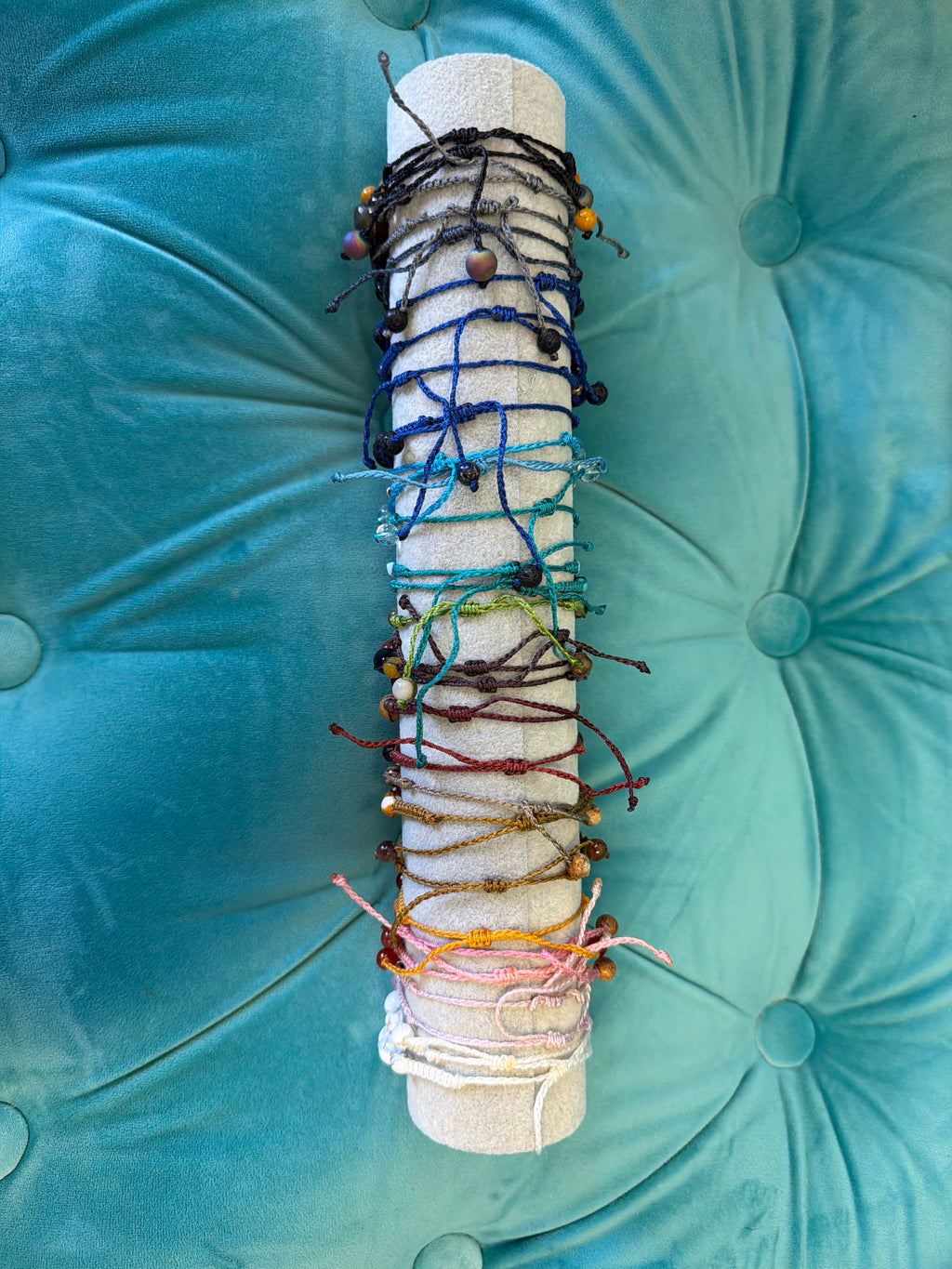 Macrame Crystal Bead Bracelets