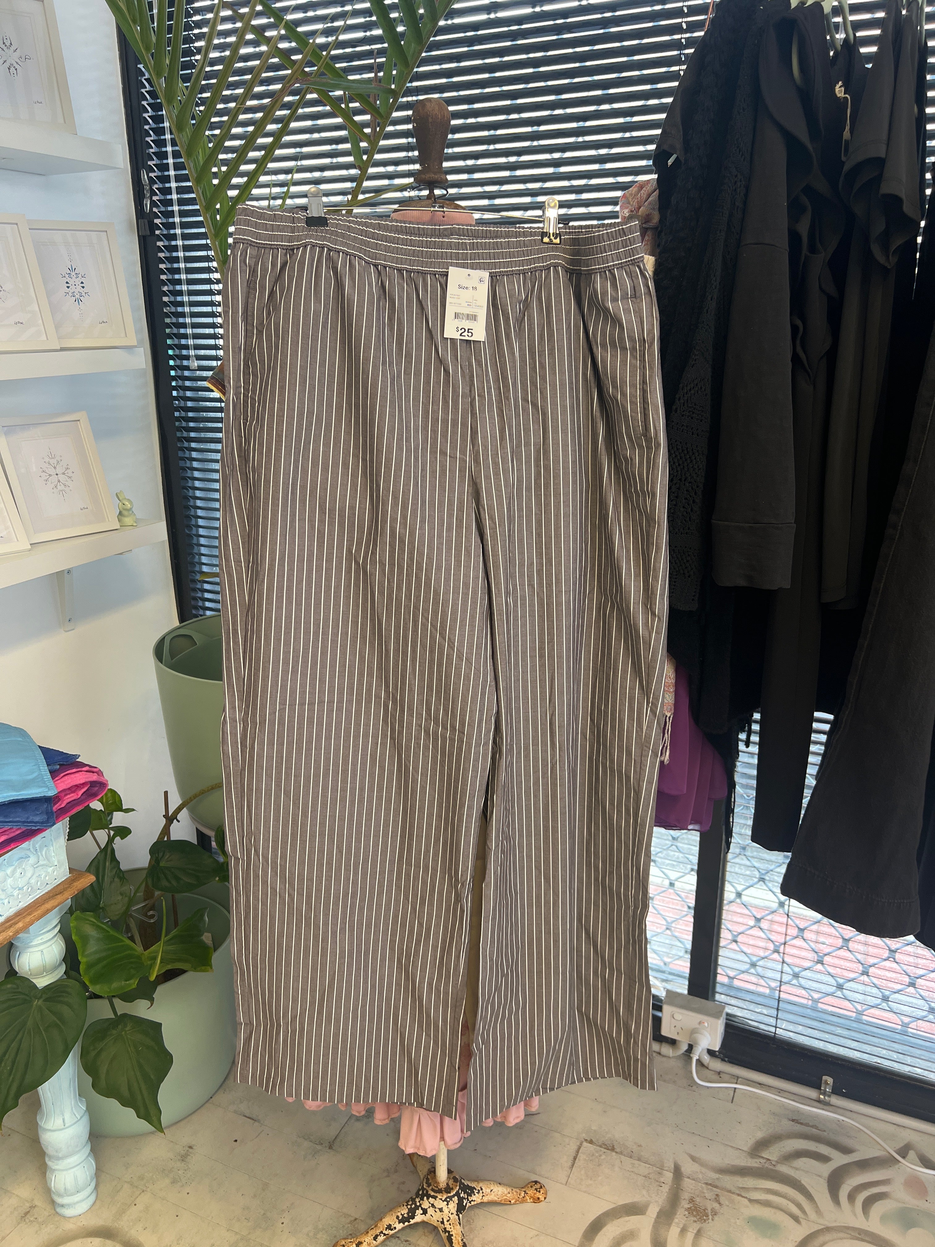 Anko Stripe Wide Leg Pants Size 18