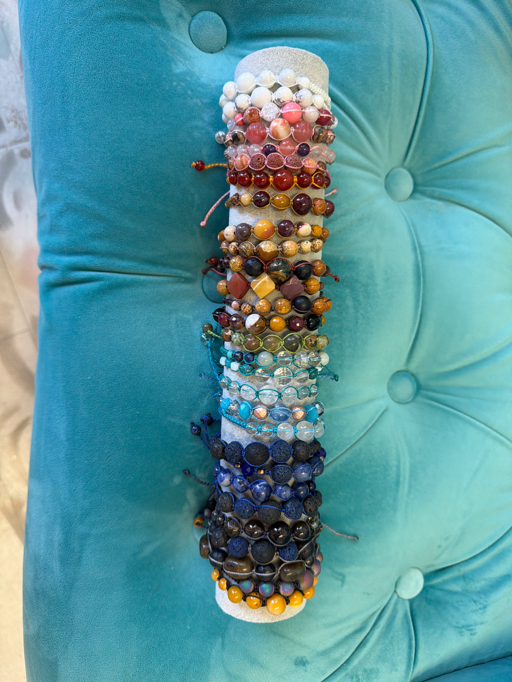 Macrame Crystal Bead Bracelets
