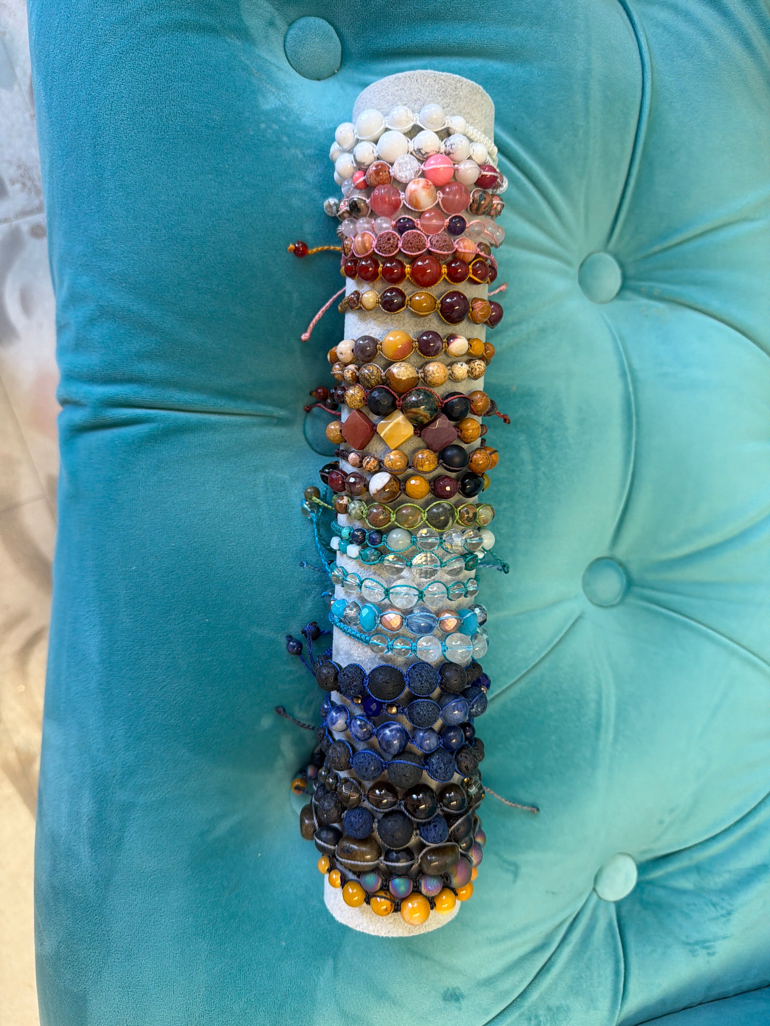 Macrame Crystal Bead Bracelets