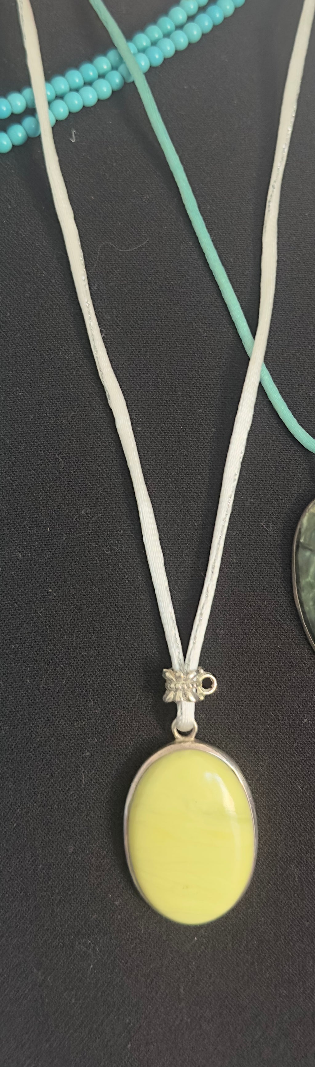 Lemon Chrysoprase Pendant 925 Silver
