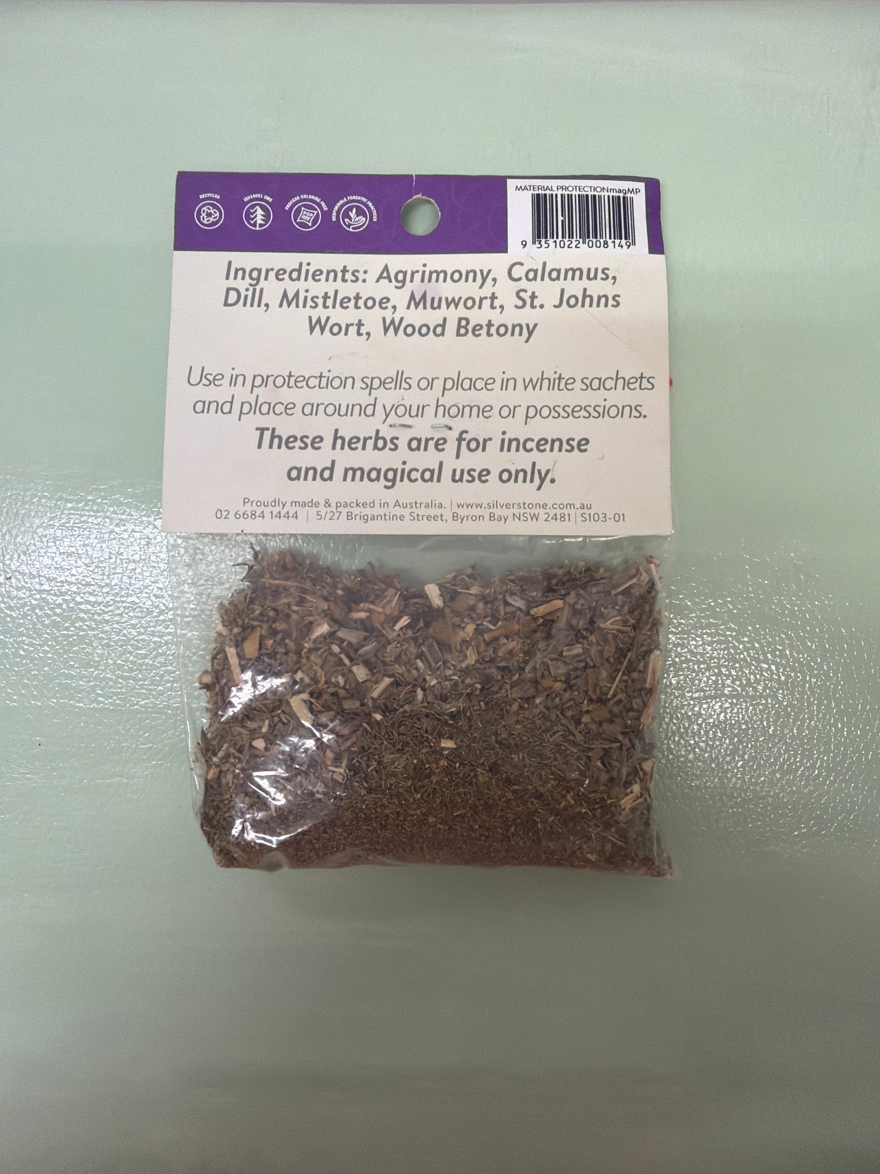Magical herb blend - material protection
