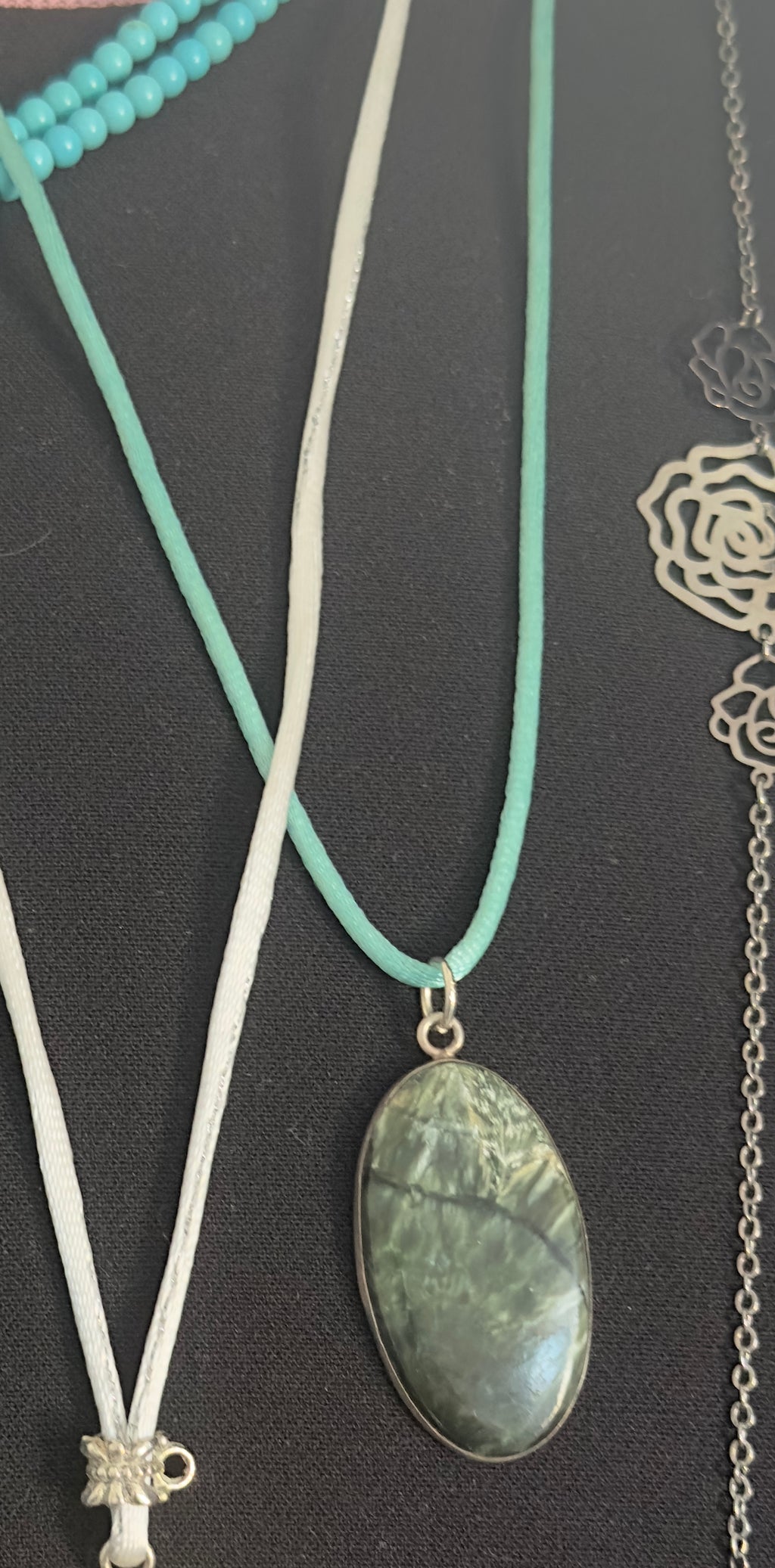 Seraphinite Pendant 925 Silver