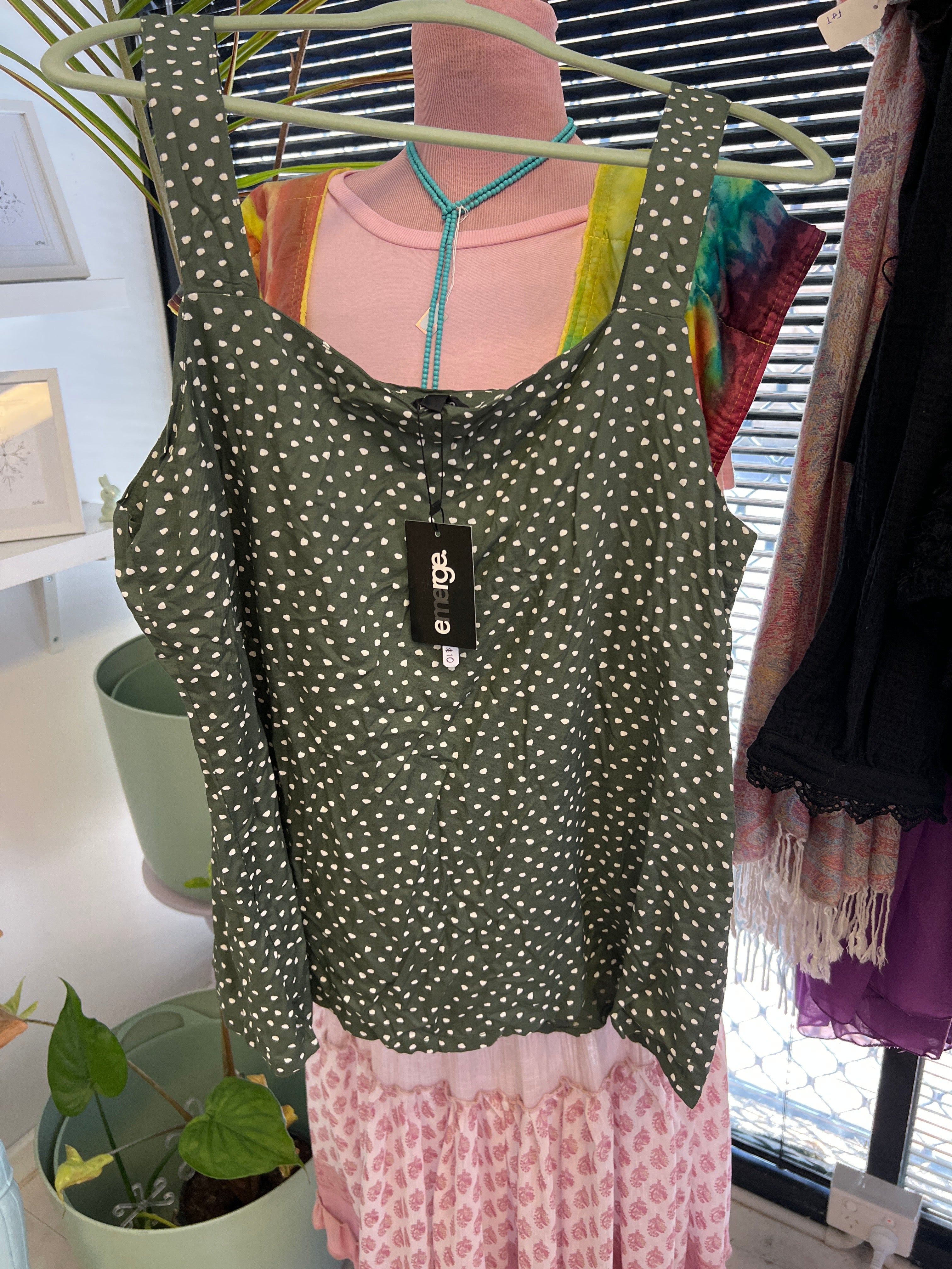 Green Spotted top