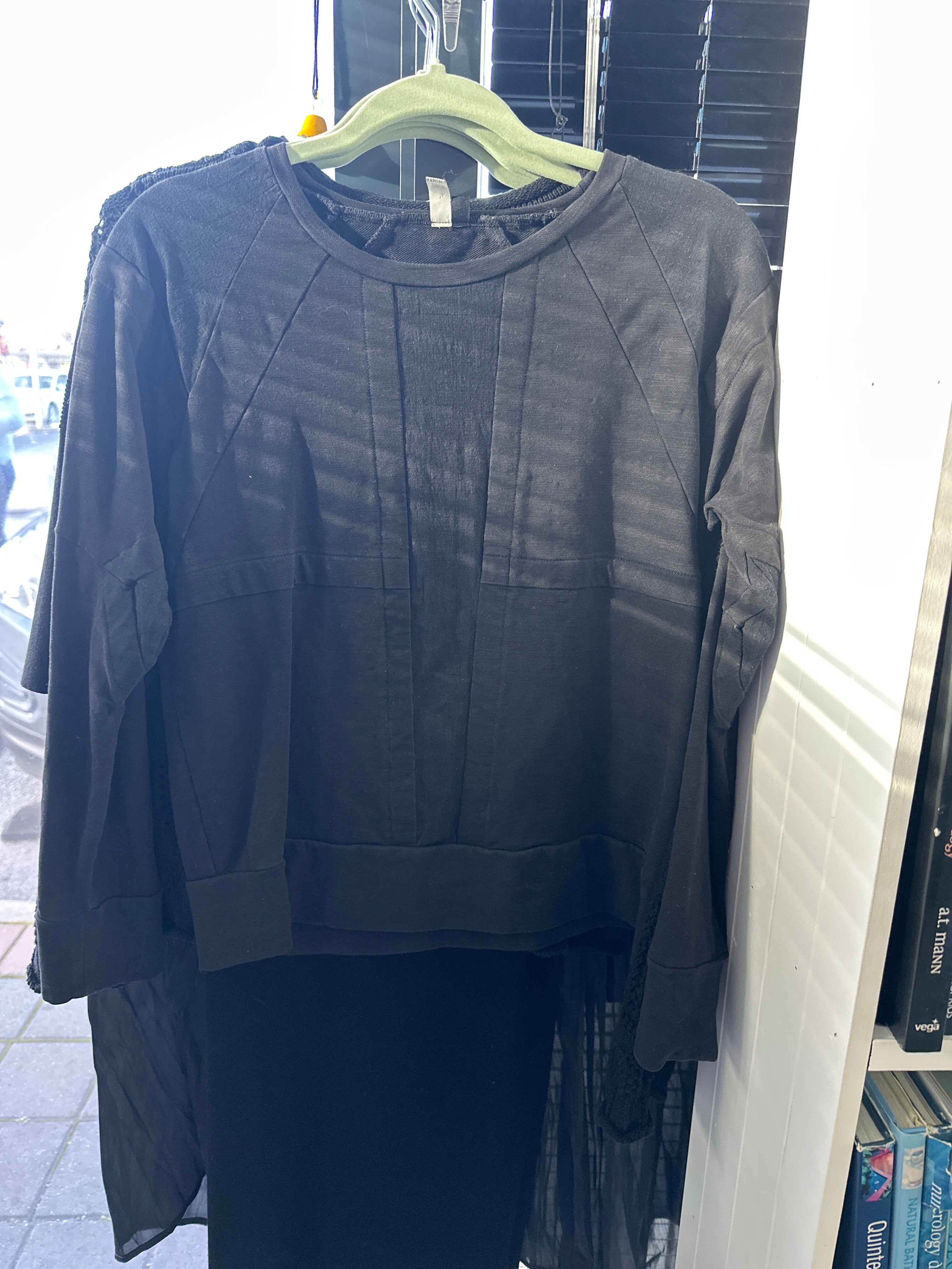 Panelled Jumper Black sz10
