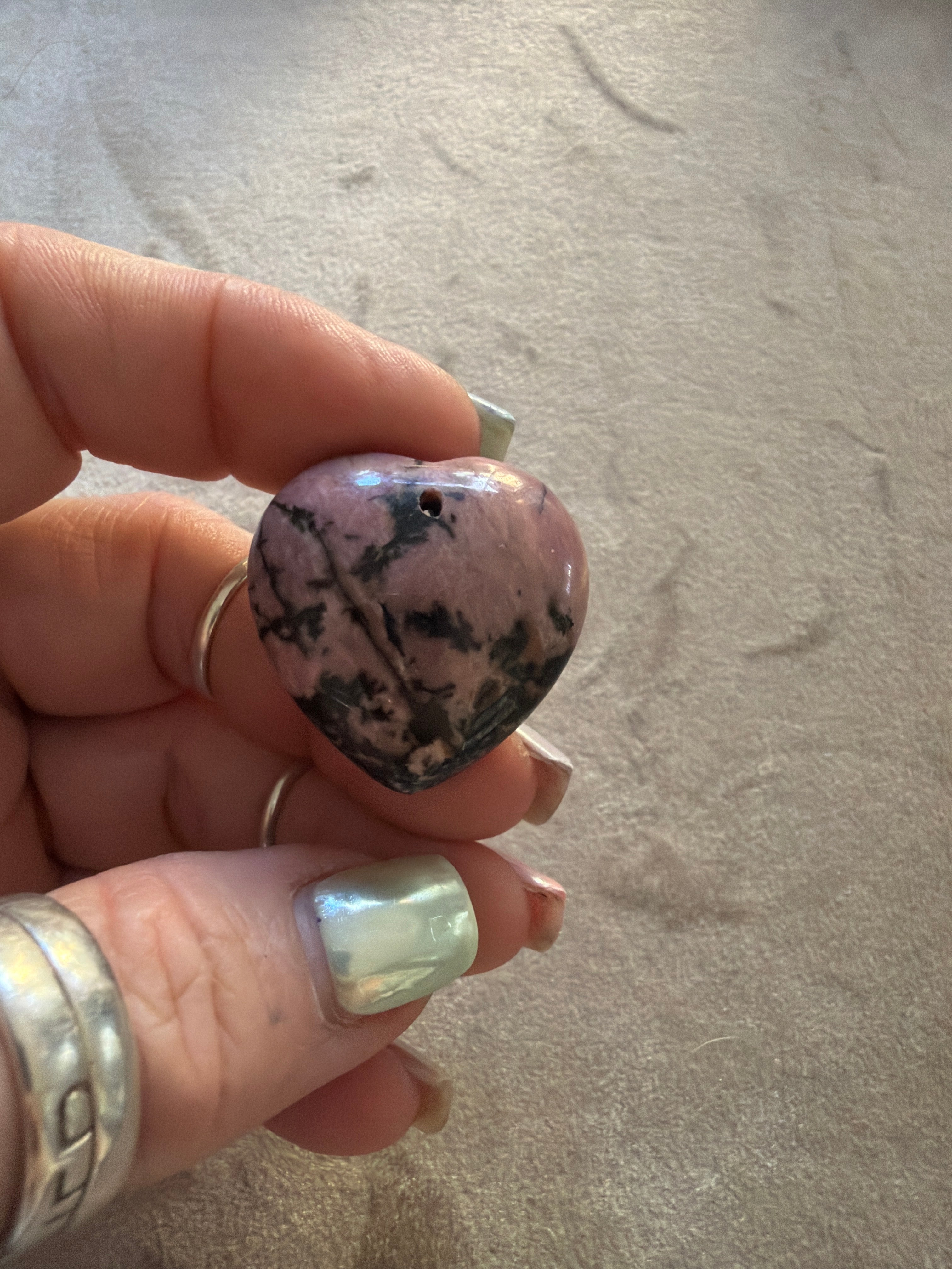 Rhodonite Heart