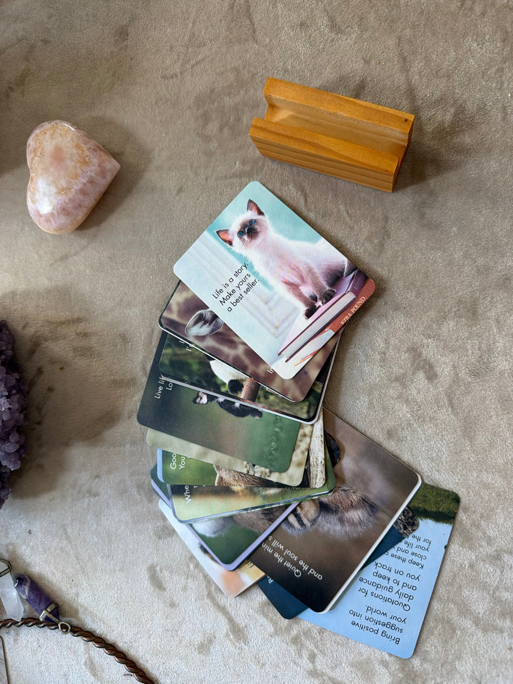 Mini affirmation cards with stand