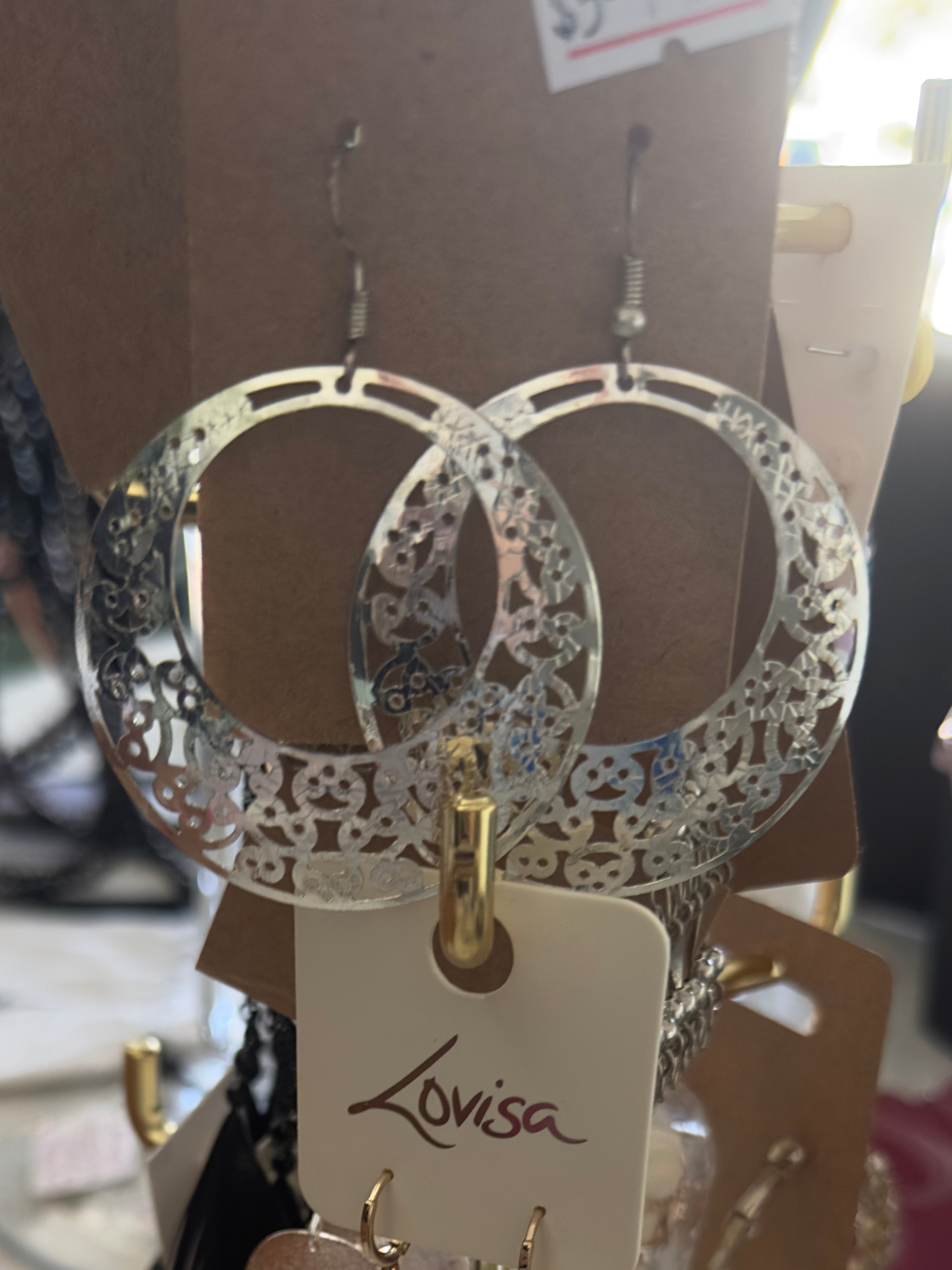 EARRINGS - Silver decorative cutout
