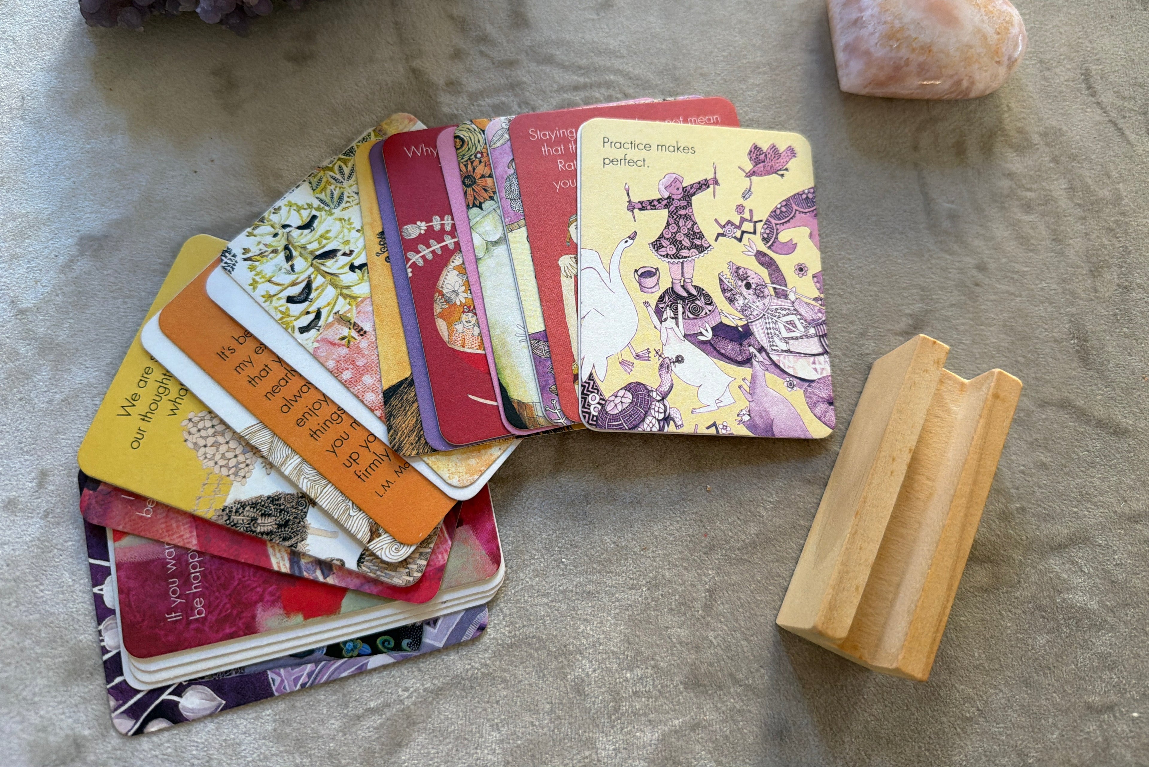Mini affirmation cards with stand