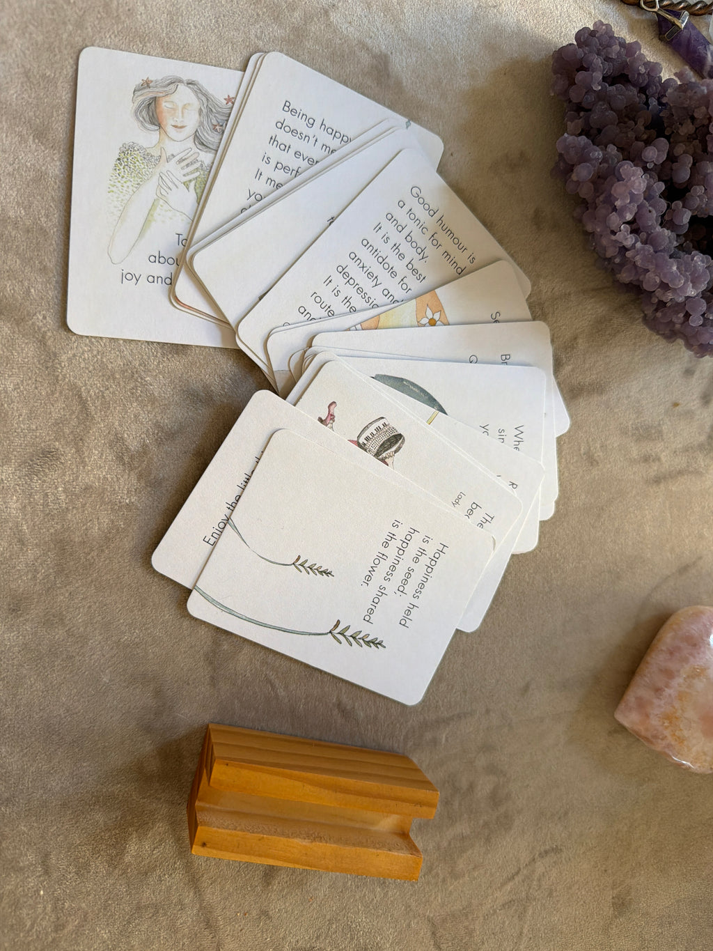 Mini affirmation cards with stand