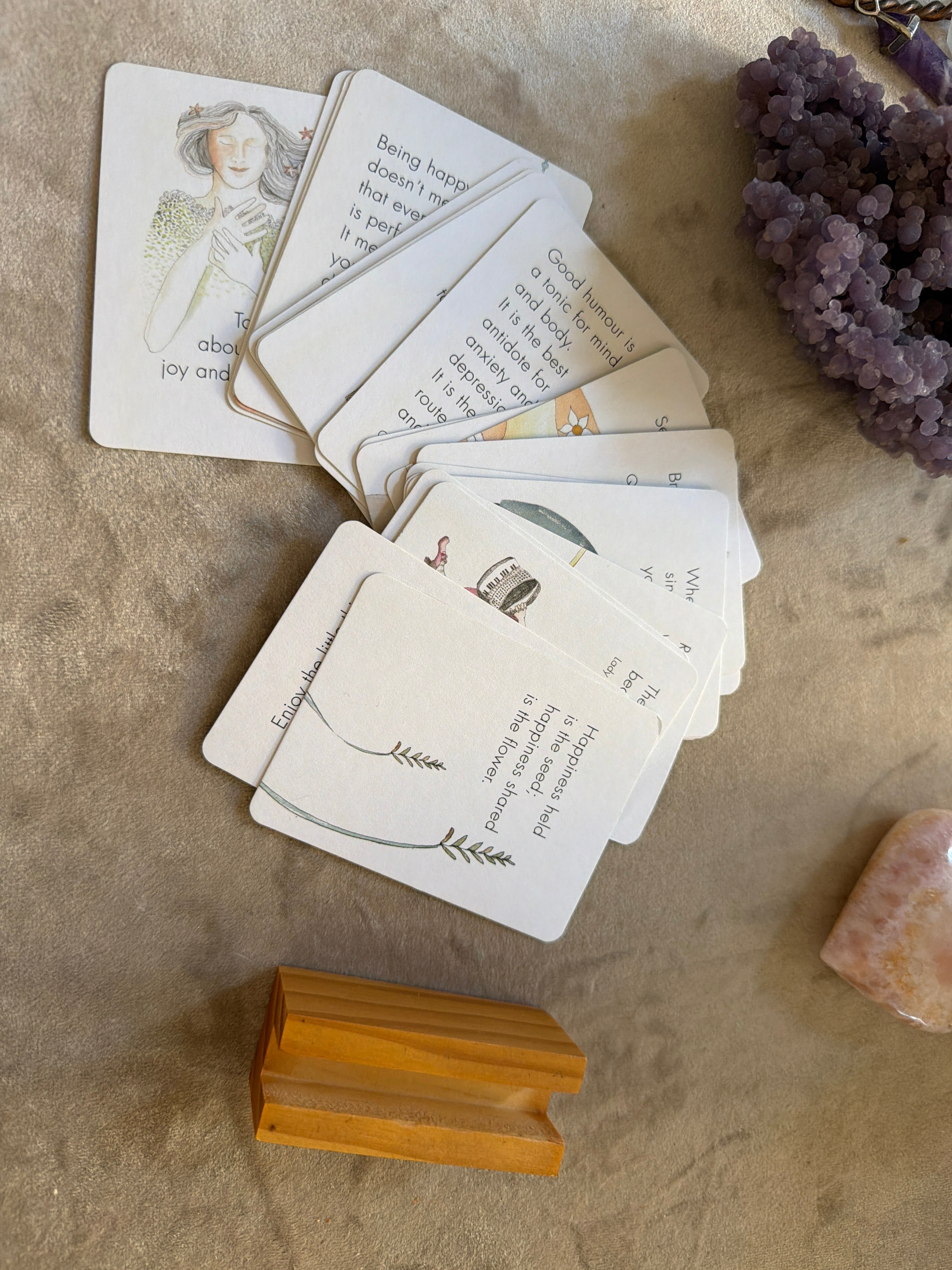 Mini affirmation cards with stand
