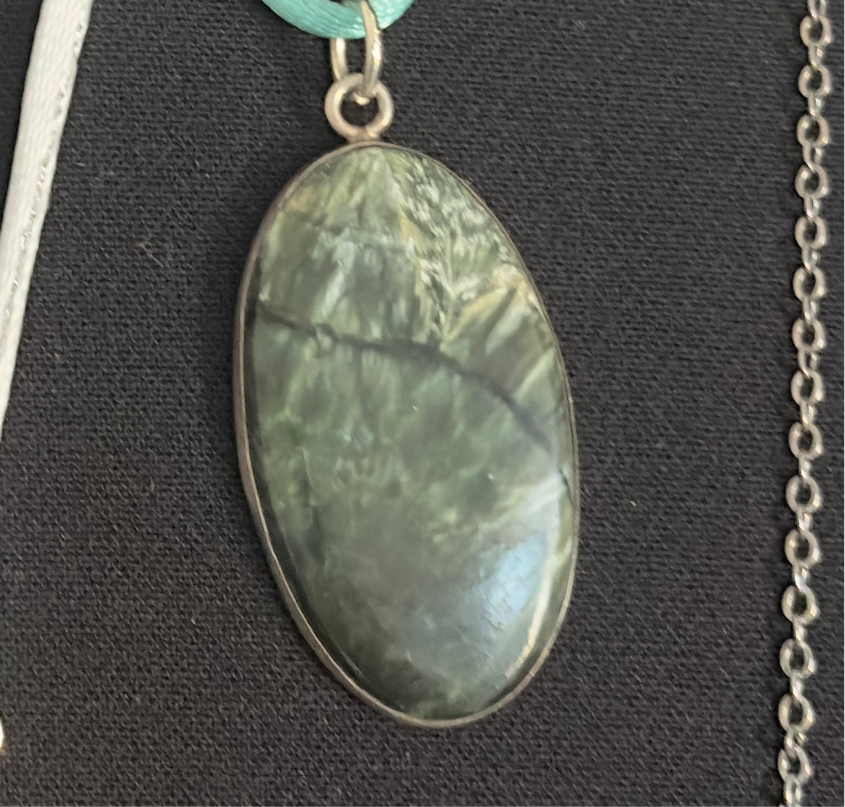 Seraphinite Pendant 925 Silver